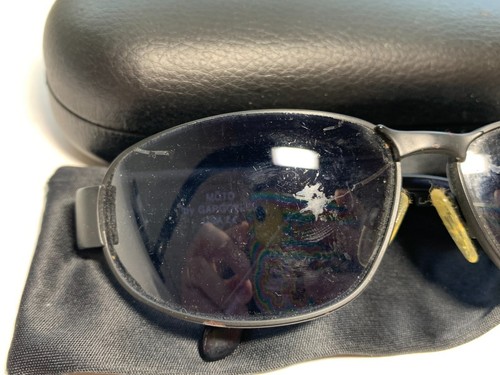 Vintage Gargoyles Moto Matte Black Oval Metal Sunglasses Japan Frames Only - Picture 2 of 12