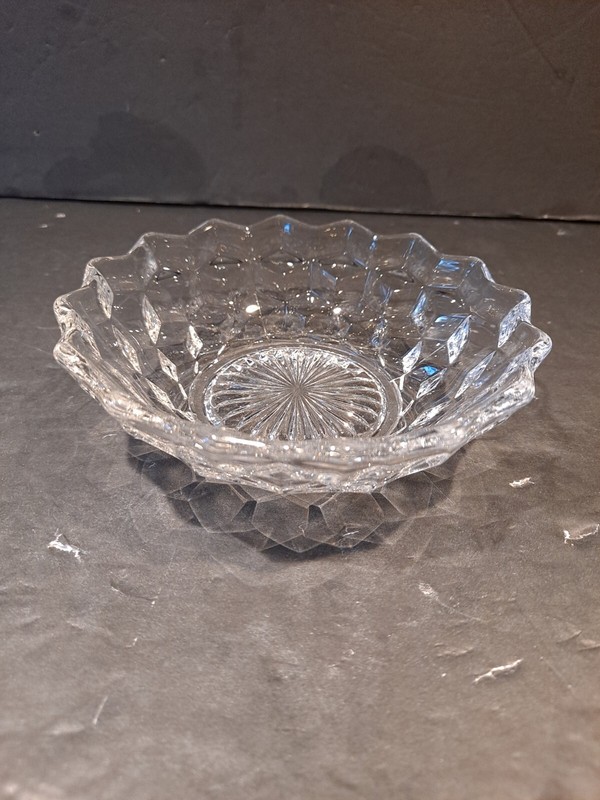 Vintage MCM American Clear By Fostoria 5" Flared Fruit Nappy - Cubist