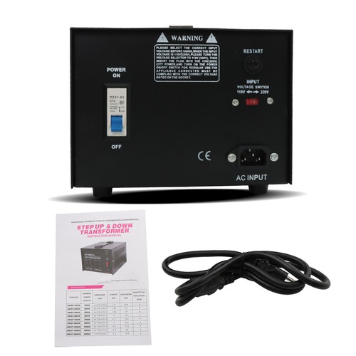 Voltage Converter Transformer 1000W Step Up/Down 110v to 220v/220v to 110v New - Picture 10 of 21