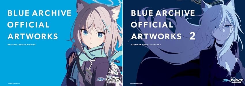 Blue Archive Official Art Works 1 & 2 Illustration Art Books