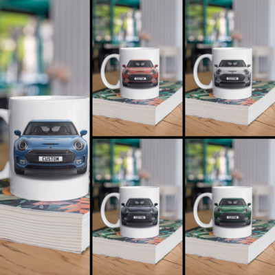 Personalisierter Mini Clubman Cooper S klassischer Becher Geschenk - Farbe wählen - SCHNELLER VERSAND