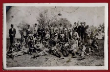 #38039 Greece 1930s. Schoolchildren on a school trip. Photo PC size RPPC