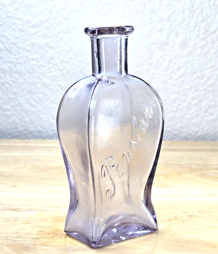 Antique Early 1900s 5" Penslar No 73 Clear Cosmetic Hair Tonic Bottle Detroit MI - Picture 2 of 15