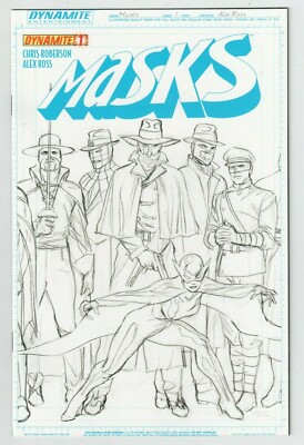 MASKS #1 Alex Ross B&W Sketch Reorder Variant Dynamite Comics 1st ...