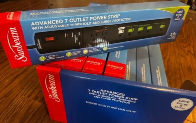 Sunbeam  Advanced 7 Outlet Power Strip with Surge Protector BRAND NEW!!!!!
