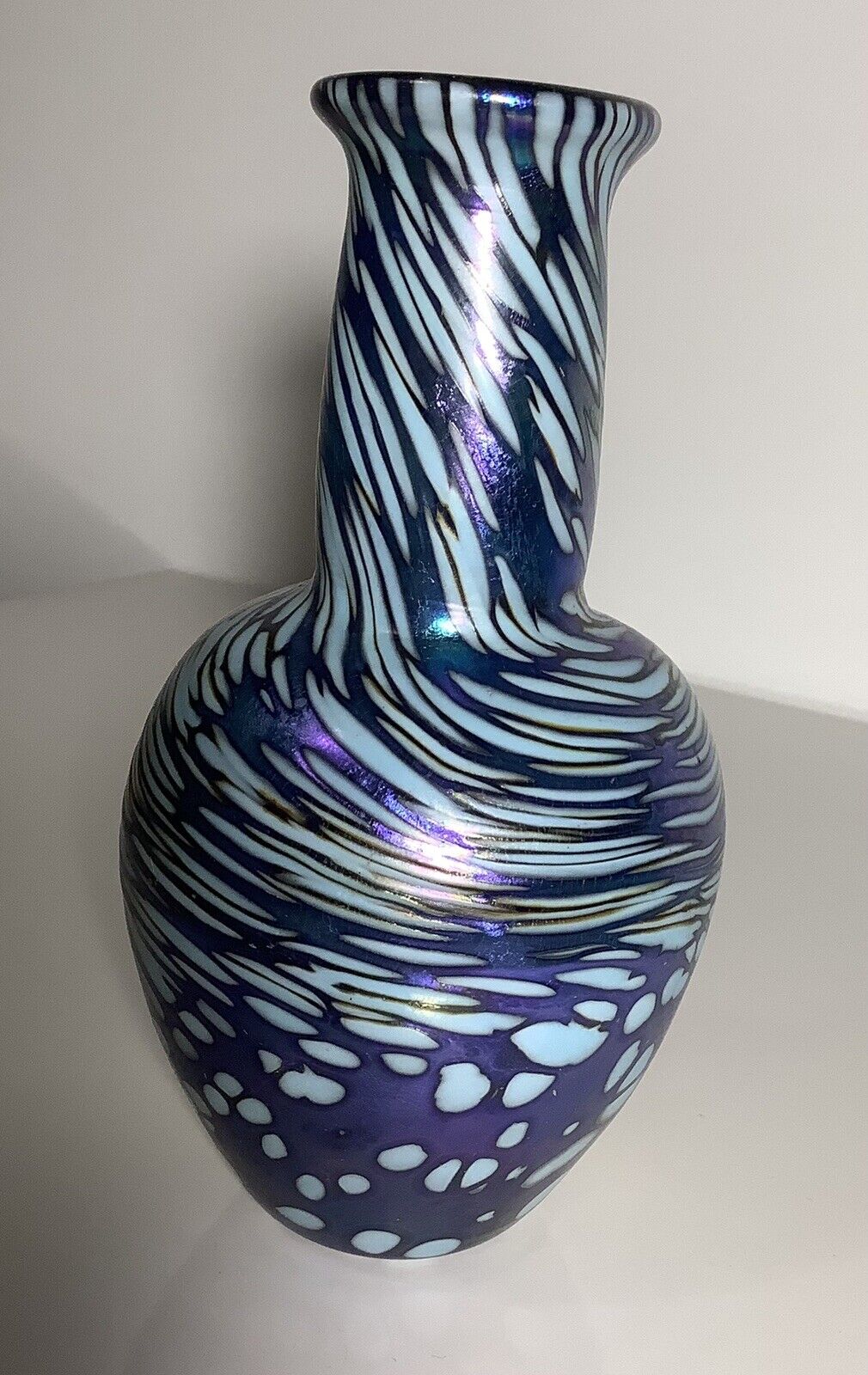 Vintage Colin Heaney Art Glass Vase Cape Byron Hot Glass Studio Signed
