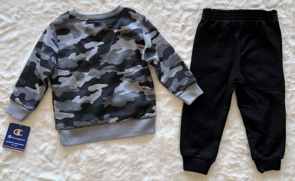 CHAMPION ATHLETICWEAR Conjunto de 2 Piezas de Vellón y Joggers de Vellón para Niños Pequeños, Foto 2 de 4