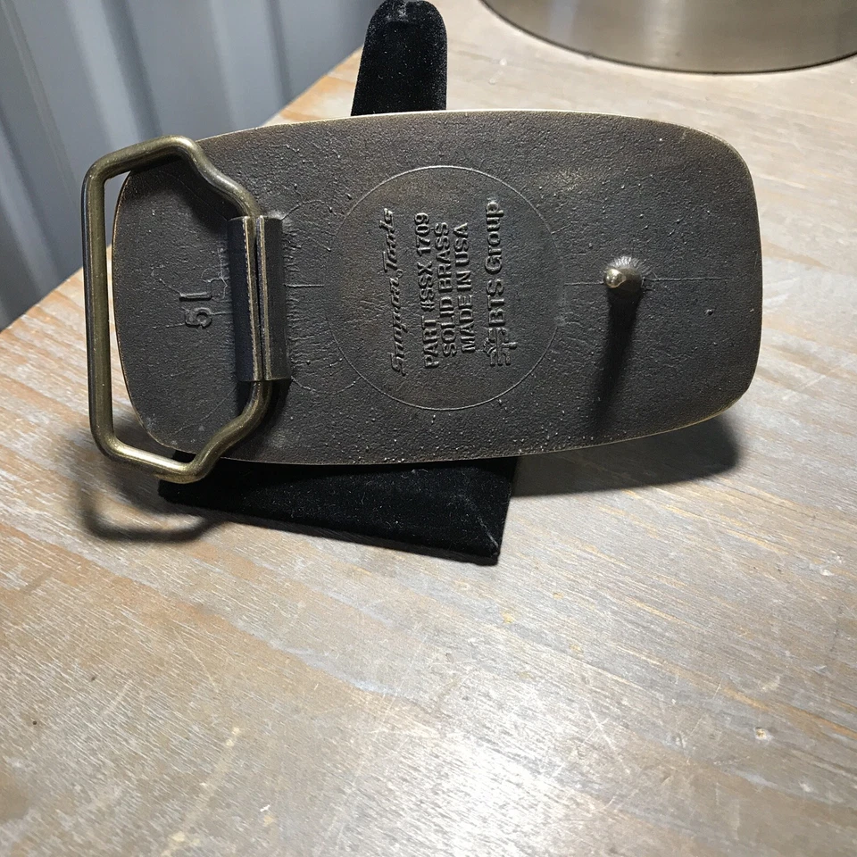 Hebilla de cinturón de latón macizo vintage BTS Snap-on Tools Meeting The Challenge ~B43~ Foto 4 de 4