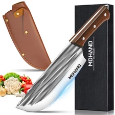7" Butcher Chef Knife Meat Cutting Hand Forged Kitchen Cooking Knife with Box US
