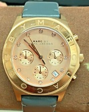 Marc by Marc Jacobs Women's MBM1188 Chronograph Blade Gray Leather Strap Watch