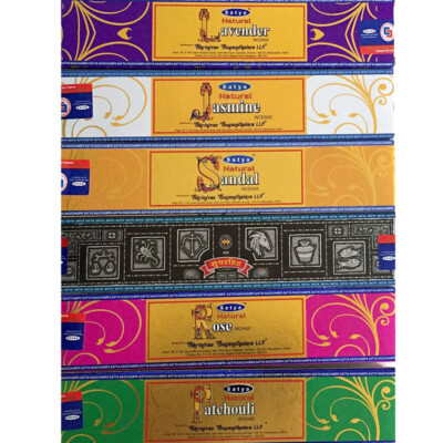 Satya Natural Incense Sticks Handrolled Agarbatti For Luxury Positivity Set of 6