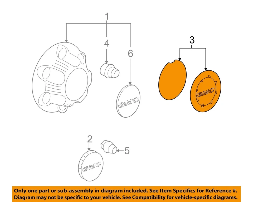 Tapacubos central cromado Yukon Denali 2007-2014 nuevo OEM GM 9598046 Foto 2 de 3