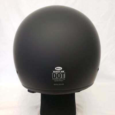 Bell Scout Air Motorcycle Open Face Helmet Matte Black Medium M