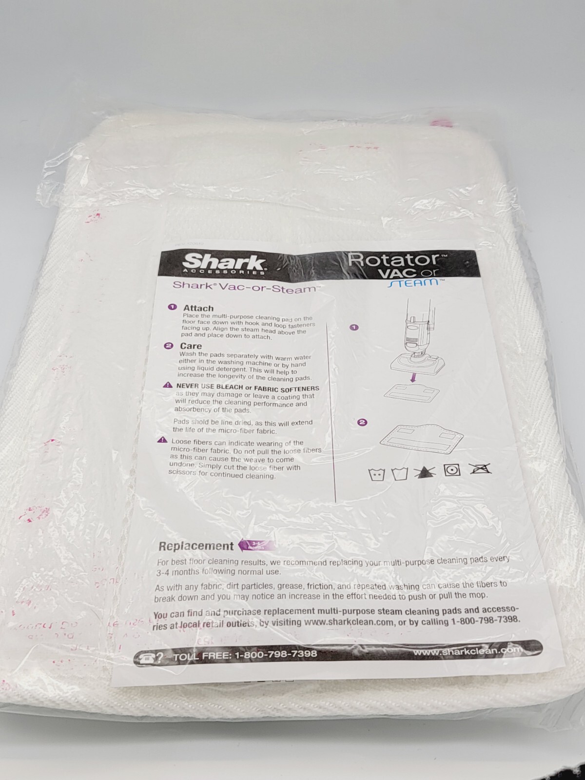 SHARK 2 in 1 VAC then STEAM Premium Heavy Duty Replacement Mop Cleaning