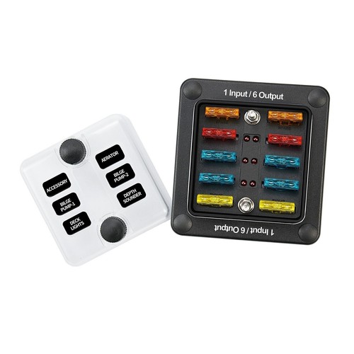6 Ways Blade Fuse 32V Car Boat Fuse Box Holder W/ Power Panel Board Camper - Picture 14 of 22