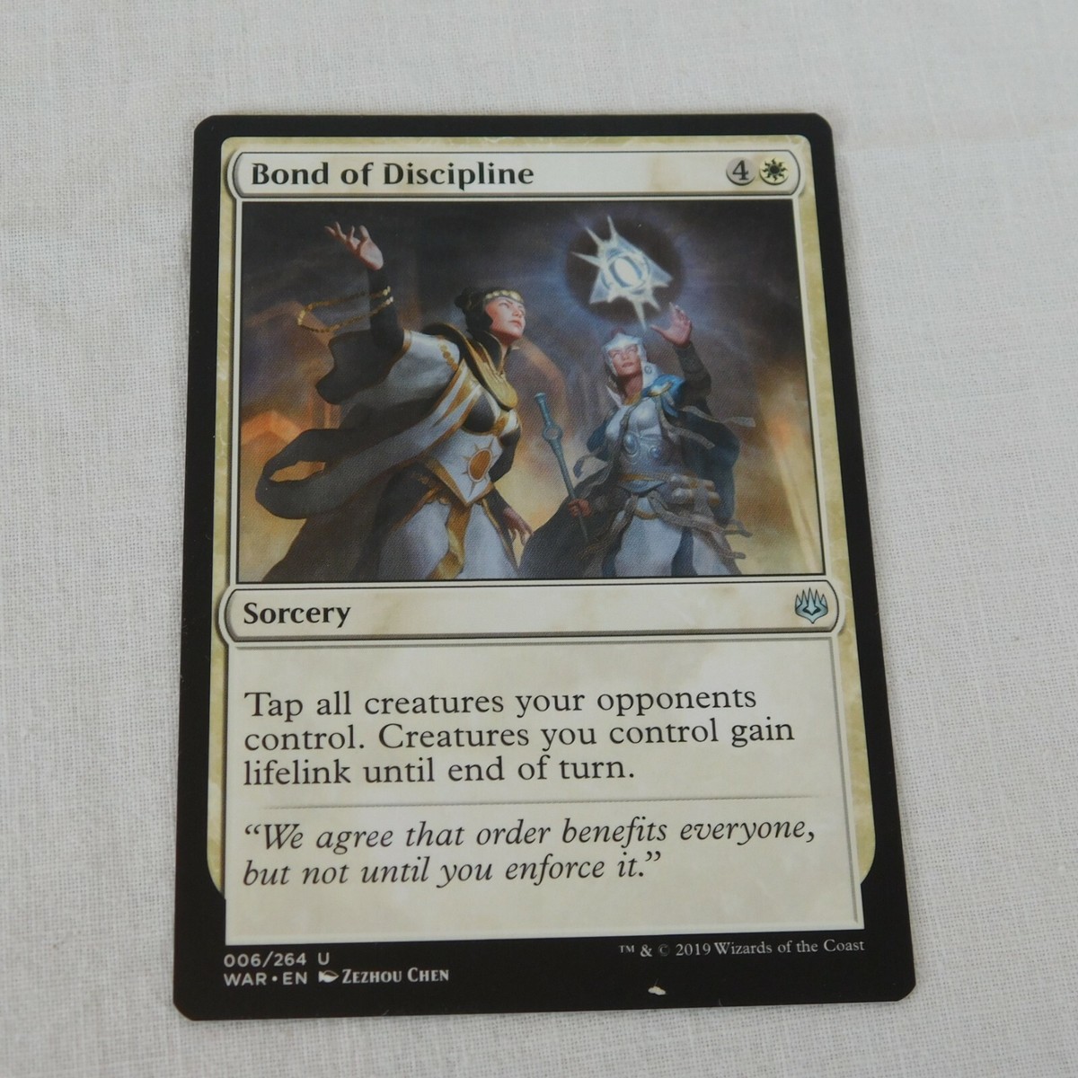 Bond of Discipline MTG 2019 White Sorcery 006/264 War of the