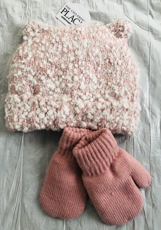 Conjunto de chapéu e luvas de inverno forrado The Children’s Place coruja tamanho pequeno - Imagem 2 de 3