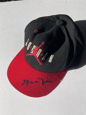 Vintage Nike Air Jordan Wool Black Red Snapback Jumpman Signature Cap