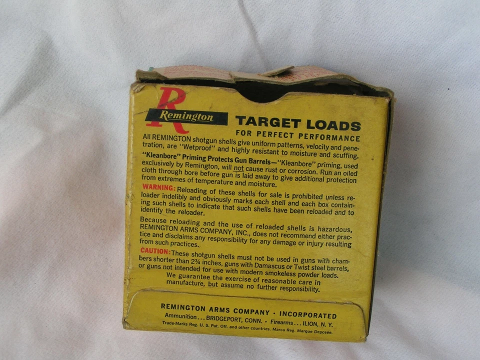 VINTAGE Remington Target Load 12 Ga Empty Shell Box - Image 2 of 4