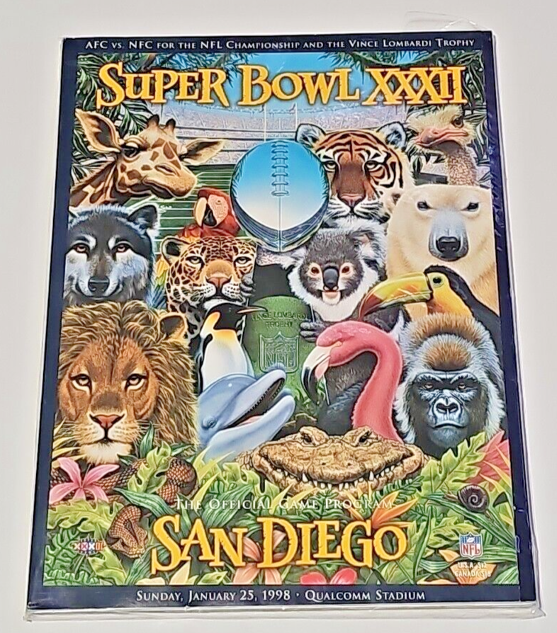 NFL 1998 Super Bowl XXXII Program Green Bay Packers vs. Denver NFL 1998 Super Bowl XXXII Program Green Bay Packers vs. Denver