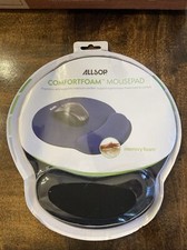 Allsop MousePad Pro Memory Foam Mouse Pad with Wrist Rest 9 x 10 x 1 Black 30203