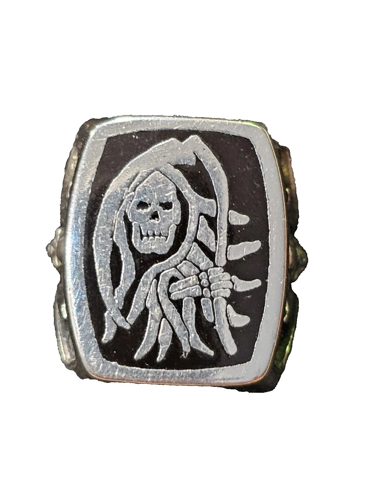 Esqueletos y calaveras Esmalte anillos de bronce para hombres