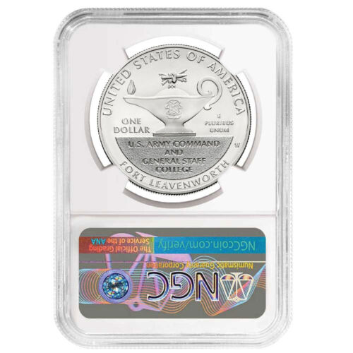 2013-W $1 Silver Five Star General Commemorative NGC MS70 First Releases Label - Picture 2 of 2