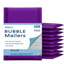  000 4x8 4x7 Poly Bubble Padded Envelopes Mailers Shipping Bag Purple 500 PCS