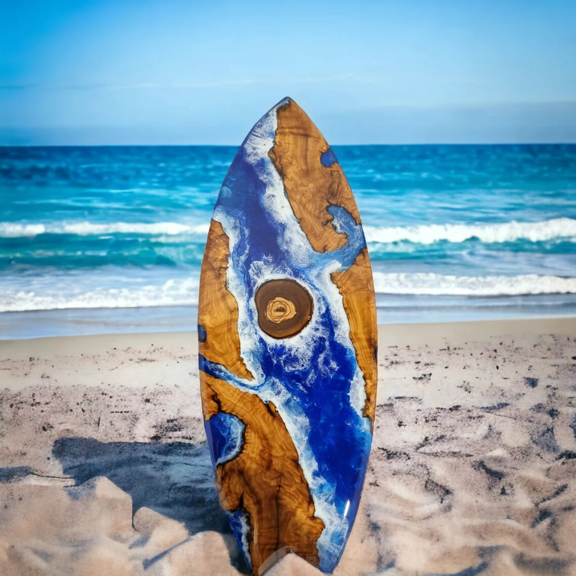Fishtail Surfboard Design/ Epoxy Resin Wall Art/ Epoxy Resin Kitchen Table Top
