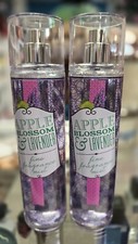 2 PACK BATH  BODY WORKS APPLE BLOSSOM  LAVENDER BODY MIST SPRAY 8 FL OZ