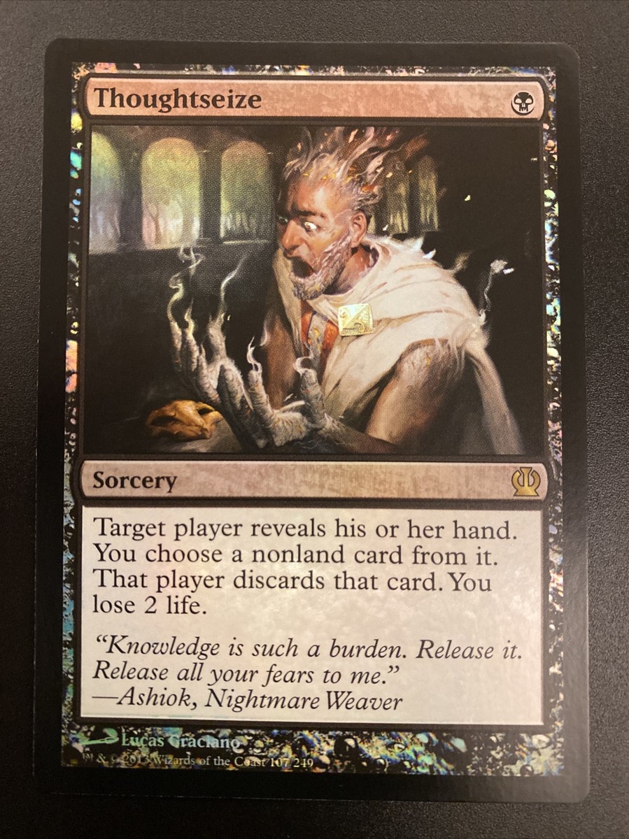 FOIL Thoughtseize MTG Theros rare 107/249 NM English | eBay FOIL Thoughtseize MTG Theros rare 107/249 NM English | eBay