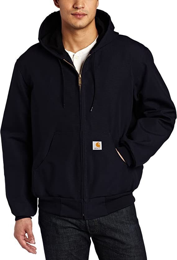 NWT Carhartt Men's Thermal Lined Duck Active Jacket J131 Navy Size