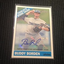 2015 TOPPS HERITAGE MINOR #68 BUDDY BORDEN *CERTIFIED AUTO*  STONE CRABS