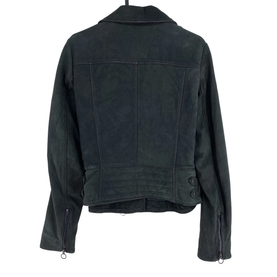 Camel Active Gris Oscuro Cuero Chaqueta Estilo Motero Talla Eu 34 GB 6 Ee. Uu. 4 - Imagen 3 de 4