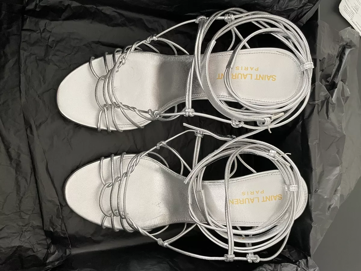 Ysl 2024 silver heels