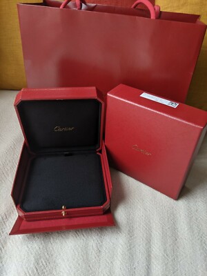 Authentic Cartier Necklace Pendant box with paper bag