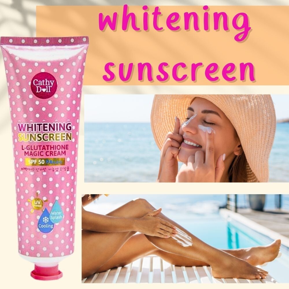l glutathione magic cream cathy doll 6 x 60g Cathy Doll Magic Cream Sunscreen Serum L-Glutathione Bright SPF 50  PA+++