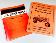 Allis Chalmers Ca Tractor Service Operators Parts Repair Shop Manual Overhaul
