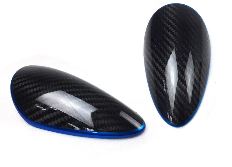 Carbon + Blue Line For Nissan 370Z Z34 COUPE FRONT GAUGE COVER POD TRIM 3PCS  Foto 4 de 4