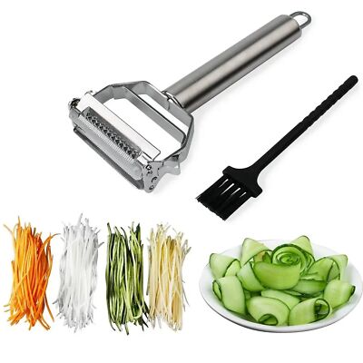 Stainless Steel Peeler Fruit Vegetable Potato Multifunction Julienne Peeler