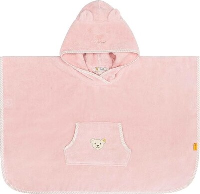 Steiff Baby Bademantel Poncho Badeponcho Frottee 1-3 Jahre rosa