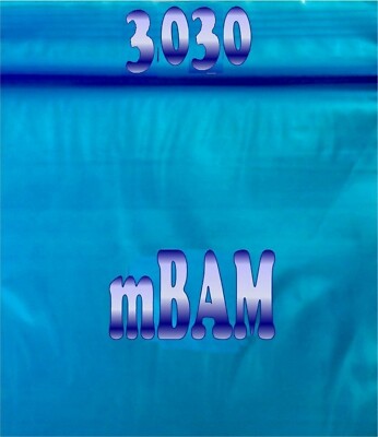 100 3030 BRIGHT BLUE APPLE MINI ZIP POLY BAGGIES COLORS 3.0x3.0''