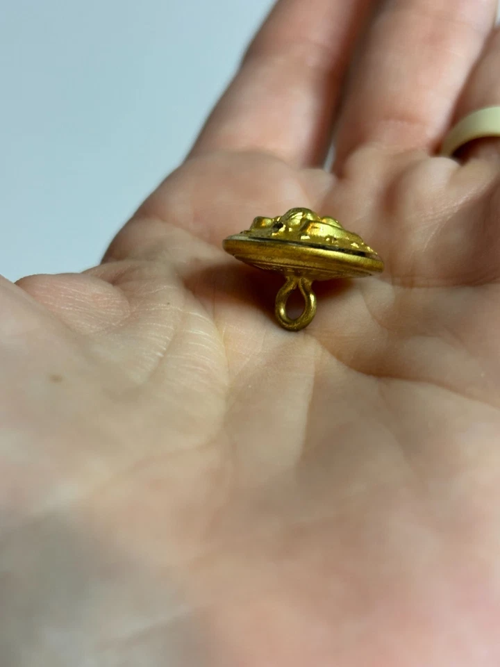 1 Pc x Vintage US Navy Eagle Anchor Brass Button Waterbury Button Company 7/8" - Image 4 of 4