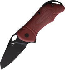 CMB Made Knives Hippo Linerlock Red G10 Folding D2 Steel Pocket Knife 