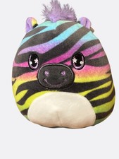 Squishmallows 5" Rainbow Zebra Plush Toy With Starry Eyes