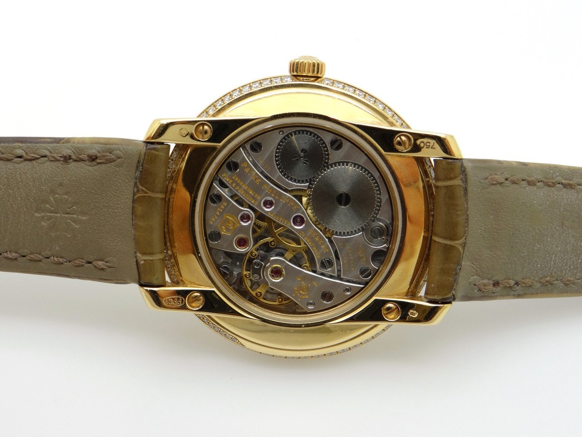 Patek Philippe 18k Rose Gold 2.37ct Diamond Calatrava Moonphase Watch 4968R-001 View 6