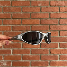 Retro Oakley Minute Gen1 Minute1.0 Sunglasses Sliver Frame Black Lenses