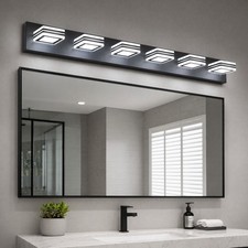 39 Inch LED 6000K Vanity Light Bathroom Mirror Wall Lamp 6 Lights Sconce Fixture
