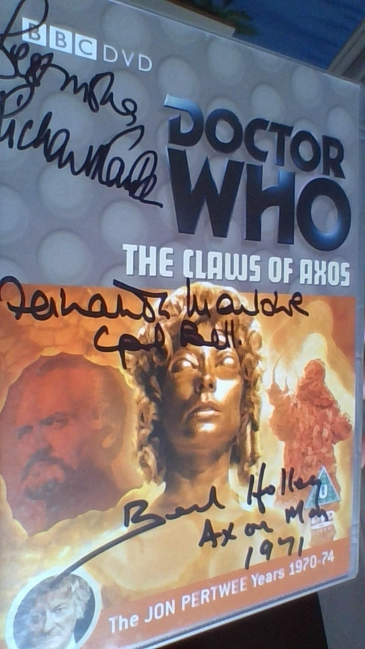 Doctor Who The Claws of Axos DVD SIGNED AUTOGRAPH  - Holley & Franklin & Marlowe
