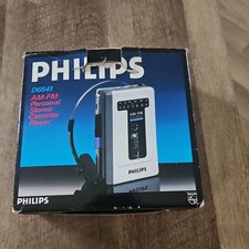 Philips Cassette Player D6541 White Boxed No Headphones Fully Working Vintage